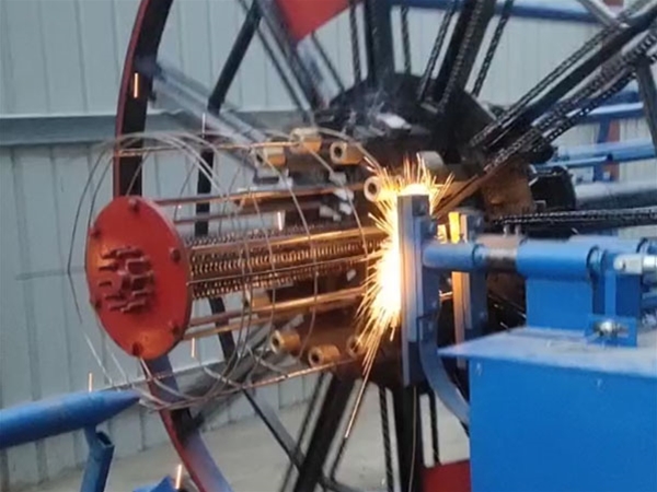 Reinforcement cage rolling welding machine