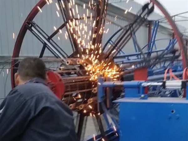 Reinforcement cage rolling welding machine